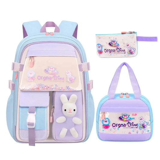Keman KM-K120 Letter-Print Girls Waterproof School Backpack 2