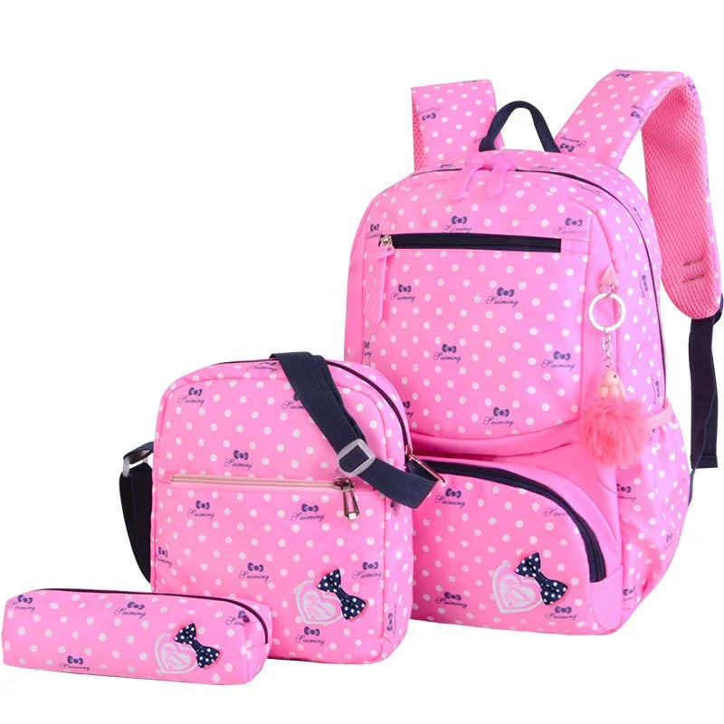 Keman KMA822 Polka-Dot Girls School Backpack 2