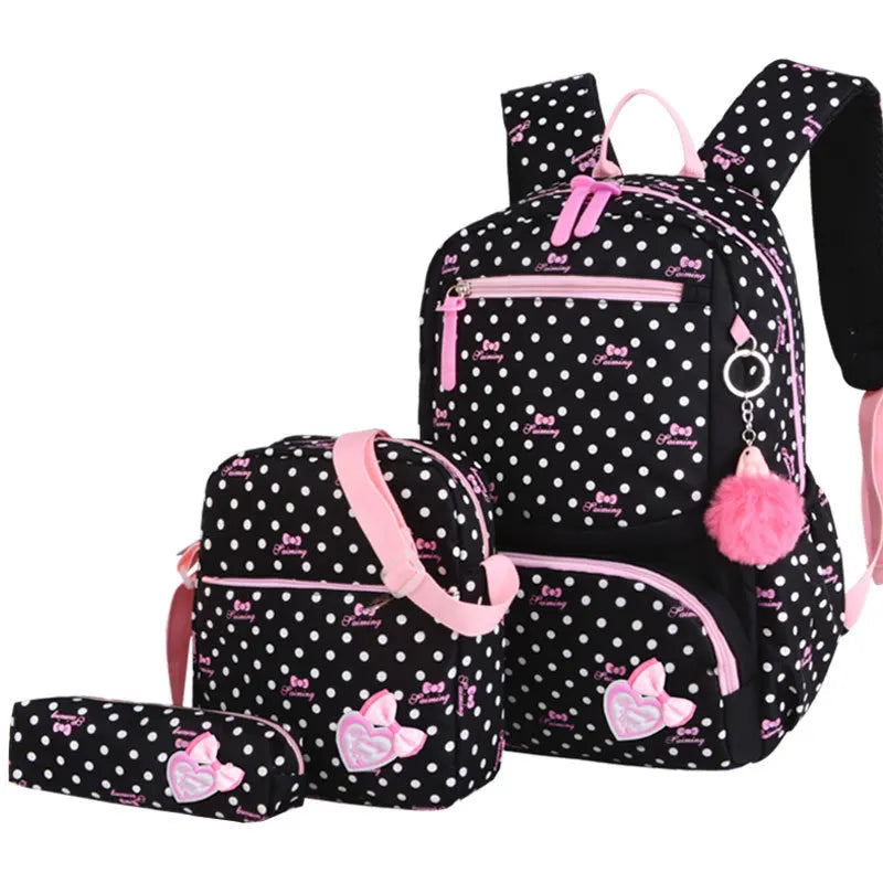 Keman KMA822 Polka-Dot Girls School Backpack 3