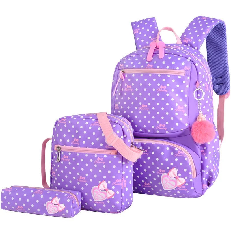 Keman KMA822 Polka-Dot Girls School Backpack 4
