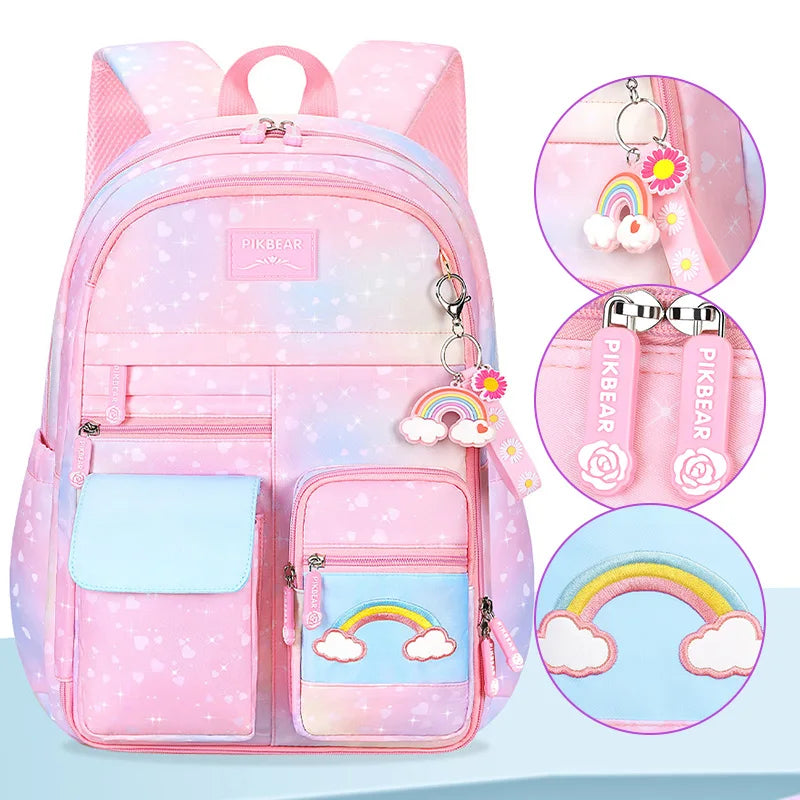 Keman KMBC1016-3 Cartoon Girls Waterproof School Backpack 2