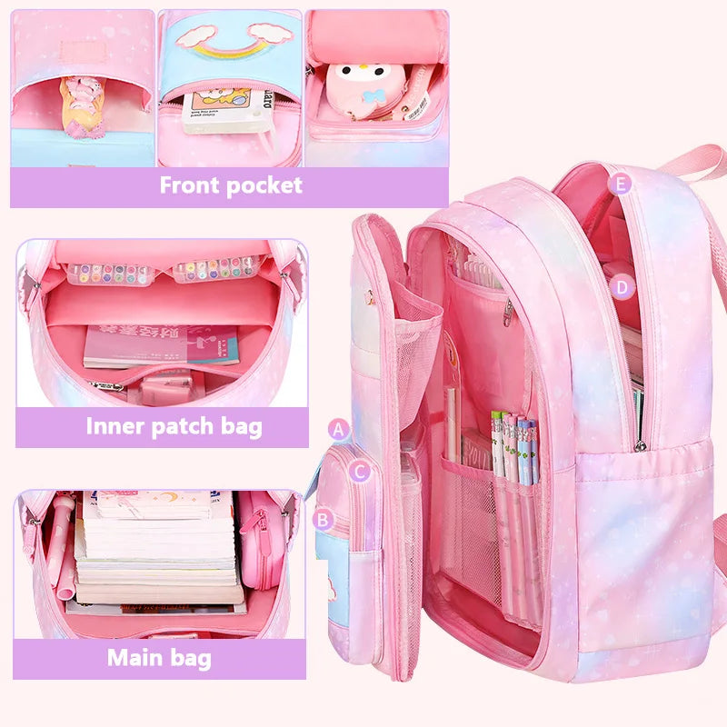 Keman KMBC1016-3 Cartoon Girls Waterproof School Backpack 3