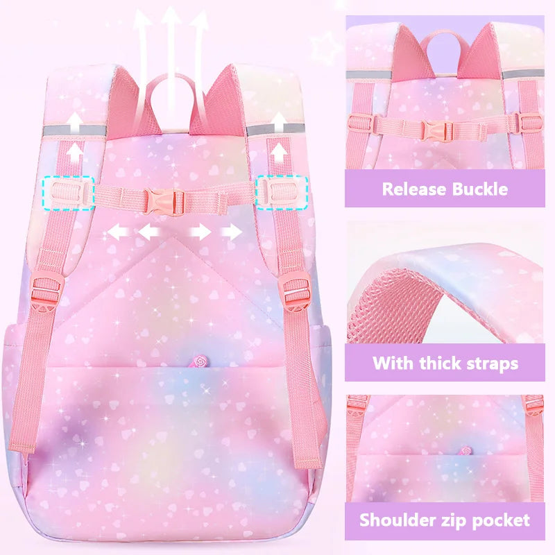 Keman KMBC1016-3 Cartoon Girls Waterproof School Backpack 5