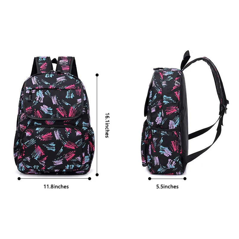 Keman KMDXYZ209 Geometric Girls Waterproof School Backpack 5