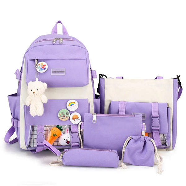 Keman KMJXY9017 Cartoon Girls Waterproof School Backpack 1