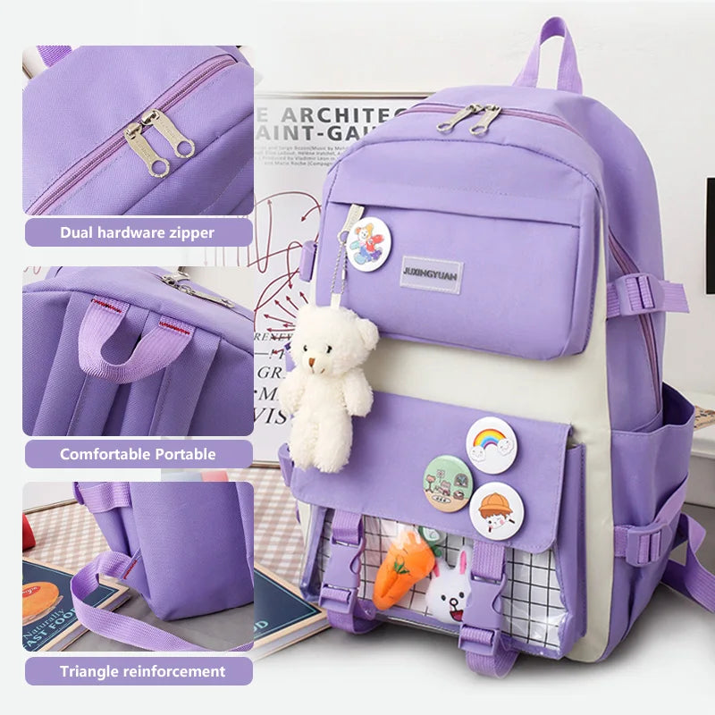 Keman KMJXY9017 Cartoon Girls Waterproof School Backpack 2
