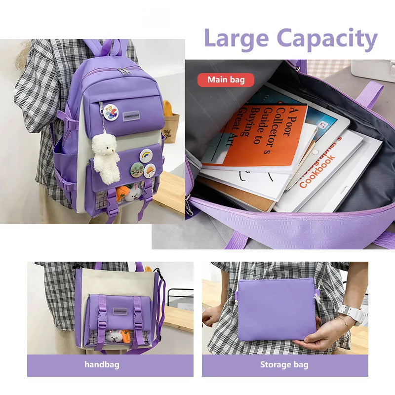 Keman KMJXY9017 Cartoon Girls Waterproof School Backpack 3