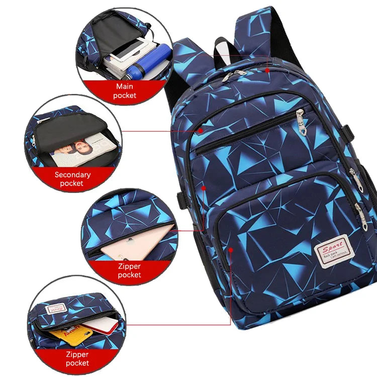 Keman KMLL9839 Girls Waterproof School Backpack 6