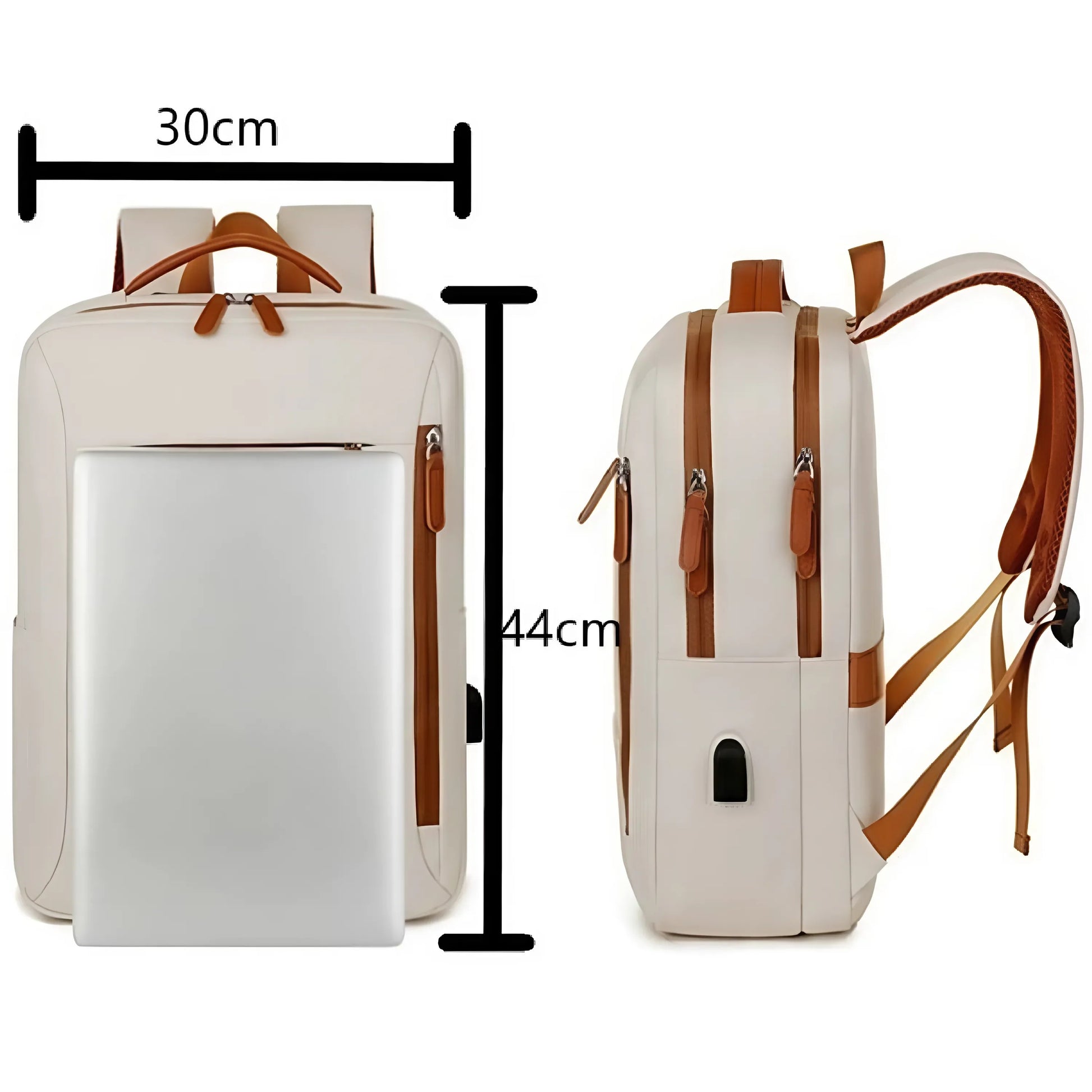 Travel laptop backpack lifestyle view