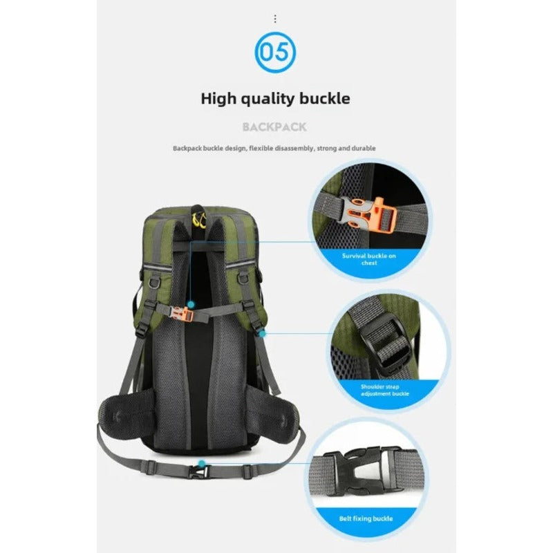 Sporty mountaineering backpack color options